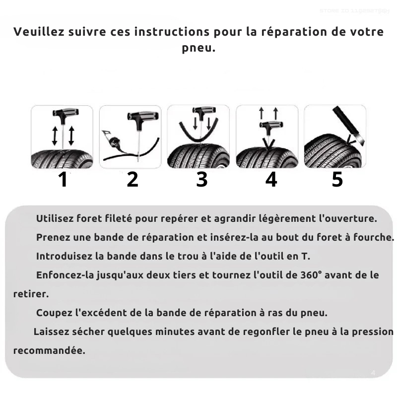 Kit de Réparation Pneus